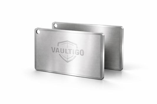 Titanium Keychain Seed Phrase Backup Plate