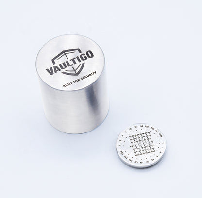 Stainless Steel Capsule Seed Phrase Backup Plate
