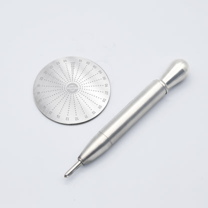 Vaultigo Stainless Steel Round Mnemonic Plate with Dotting Tool - Complete Seed Phrase Backup Kit