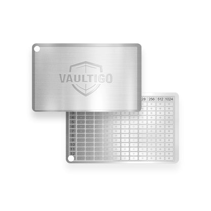 Titanium Keychain Seed Phrase Backup Plate